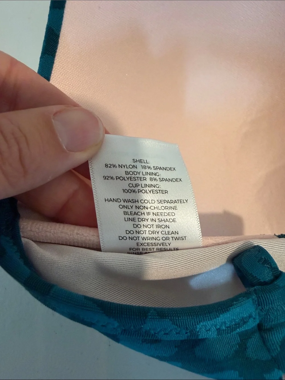 SHADE & SHORE Teal Leopard Print Bikini Top size 34C